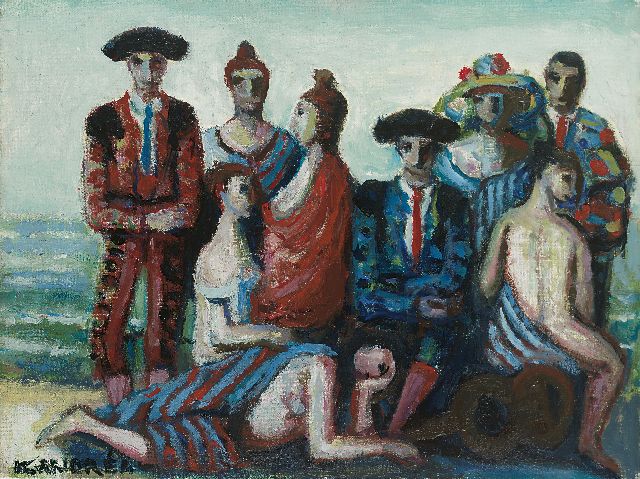 Kees Andréa | Toreros, Öl auf Malereifaser, 29,8 x 39,6 cm, signed l.l.