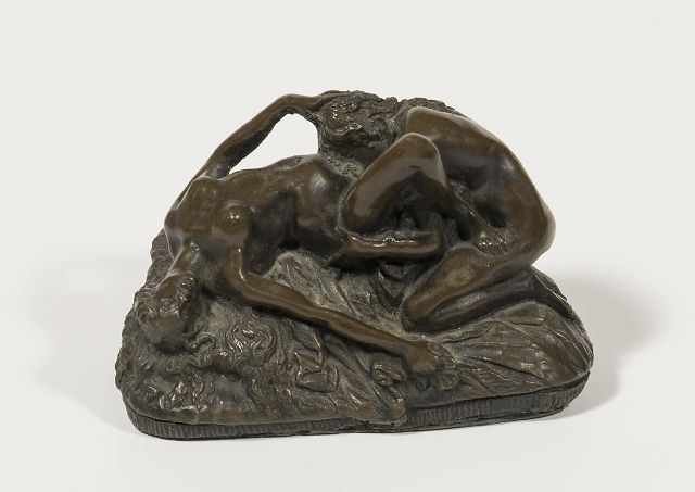 Lambeaux J.M.Th.  | Liebespaar, Bronze 7,4 x 11,5 cm, Unterzeichnet auf der Basis und zu datieren um 1890
