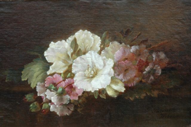 Frederika Breuer-Wikman | Flowering branches of azalea, Öl auf Leinwand, 30,4 x 45,1 cm, signed l.r.