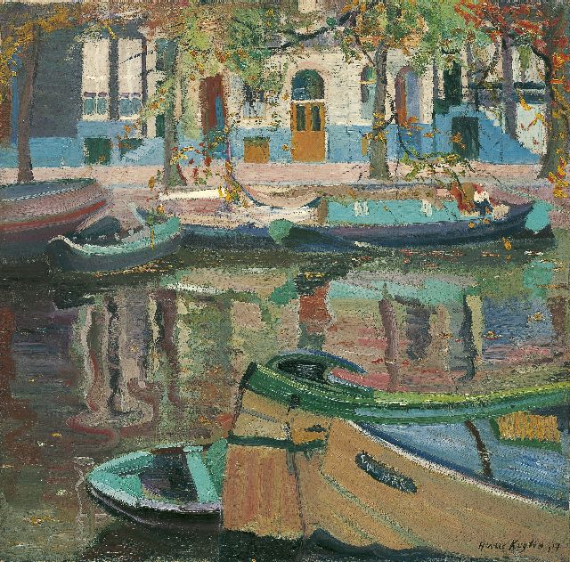 Harrie Kuijten | A view of the Keizersgracht, Amsterdam, Öl auf Leinwand, 64,5 x 65,5 cm, signed l.r. und dated '17