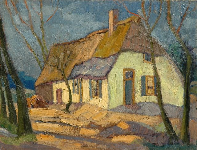 Kruysen J.  | A farm in a landscape, Brabant, Öl auf Malereifaser 35,1 x 45,8 cm