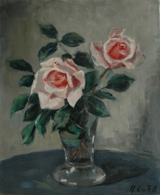 Marie van Regteren Altena | Rosen, Öl auf Leinwand, 46,2 x 38,2 cm, Unterzeichnet r.u. nit Initialen