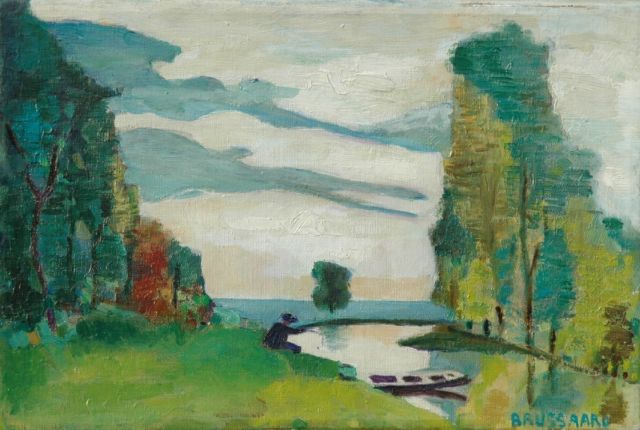 Brussaard C.  | A summer landscape, Öl auf Leinwand 20,0 x 30,0 cm, signed l.r.
