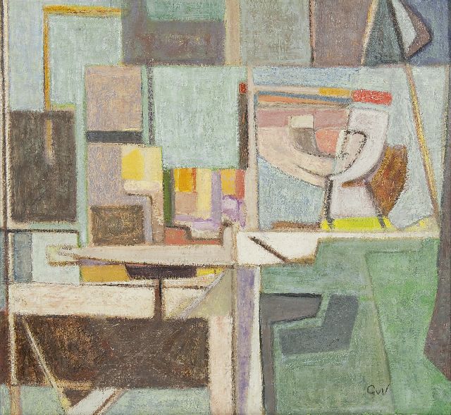 Geer van Velde | Composition, Öl auf Leinwand, 53,0 x 57,3 cm, signed l.r. with initials und painted between 1945-1950