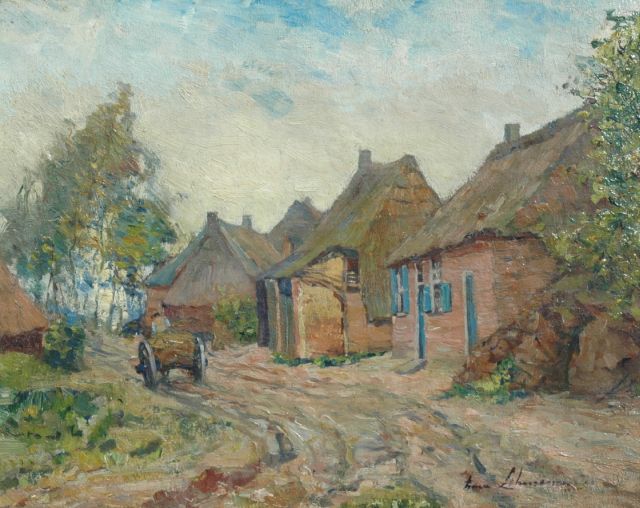 Lehmann A.E.F.  | A country road, Öl auf Leinwand 33,5 x 41,5 cm, signed l.r. and on the stretcher