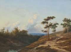 Lieste C. - Ansicht vom Rheintal bei Oosterbeek, Öl auf Leinen 75,5 x 101,7 cm, signiert u.r.und zu datieren ca. 1853-1861