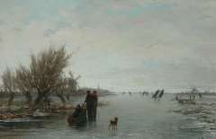 Seben H. van - Holländisches Eisvergnügen, Öl auf Leinen 46,6 x 70,2 cm, signiert r.u.