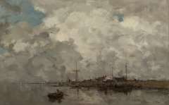 Maris J.H. - Wirkung der Wolken, Öl auf Leinen 38,2 x 60,1 cm, signiert r.u.und datiert 1877