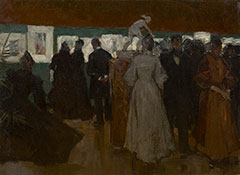 Arntzenius P.F.N.J. - Ausstellung in Pulchri, Haag, Öl auf Leinen auf Holzferplatte 45,2 x 59,8 cm, zu datieren um 1895