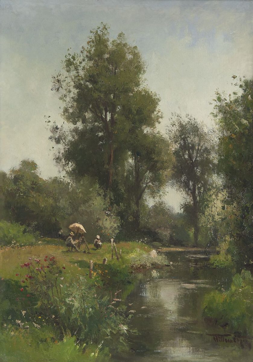 Rip W.C. - Maler im Geuldal, Limburg, Öl auf Leinwand 65,4 x 46,4 cm , Unterzeichnet u.r.