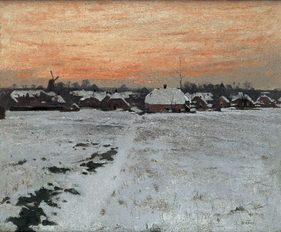 Willem Witsen - Evening twilight, Ede, Öl auf Leinwand 45 x 54 cm , Unterzeichnet u.r.und zu datieren ca. 1895
