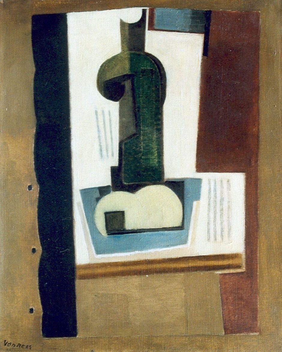 Otto van Rees - A still life, Öl auf Leinwand 41 x 33 cm , Unterzeichnet u.l.und zu datieren ca. 1916-1917