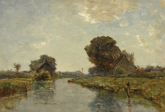 Gabriel P.J.C. - Kleiner Kanal bei Kortenhoef, Öl auf Leinen 38.8 x 54.8 cm, signiert u.l.