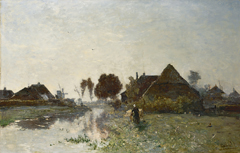 Gabriel P.J.C. - Morgenstimmung bei Veenendall, Öl auf Leinen 66 x 101,5 cm cm, signiert r.u.