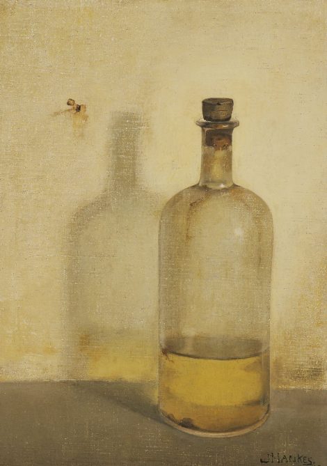 Jan Mankes - Oil bottle, Öl auf Leinwand 25,0 x 17,8 cm, Unterzeichnet u.r.und datiert '09