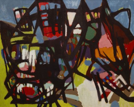 Frieda Hunziker - Tiere I, Öl auf Leinwand 99,8 x 124,7 cm, zu datieren 1954