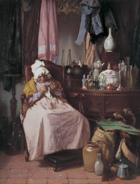 Alexander Hugo Bakker Korff - Bric-à-brac seller, Öl auf Holz 19,0 x 14,5 cm, Unterzeichne u.l.und datiert '67