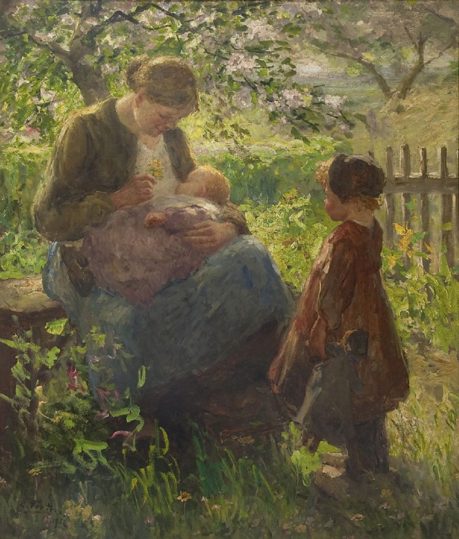 Evert Pieters - Frühling in Laren, Öl auf Leinwand 130,7 x 112,8 cm, Unterzeichnet u.l.und datiert 1912