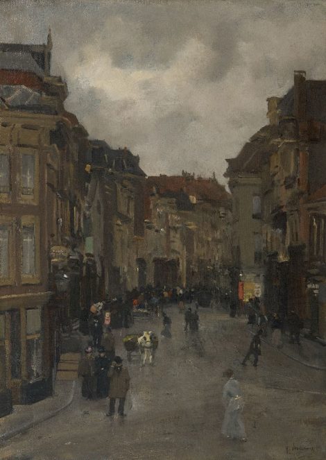 Floris Arntzenius - Stadtbild, Den Haag, Öl auf Leinwand 36,5 x 50,9 cm, Unterzeichnet u.r.